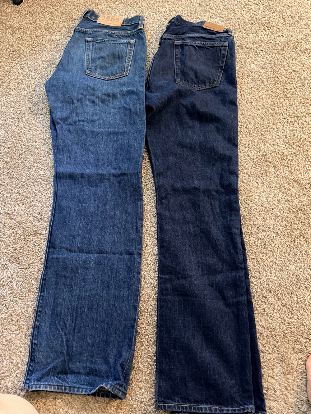 Vintage Gap 1969 Mens Jeans Duo in Medium Blue and Dark Blue